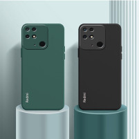 Луксозен силиконов гръб ТПУ ултра тънък МАТ за Xiaomi Redmi 10C тъмно зелен 